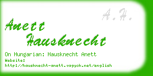 anett hausknecht business card